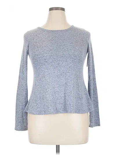 1901 Long Sleeve Top Gray Crew Neck Tops
