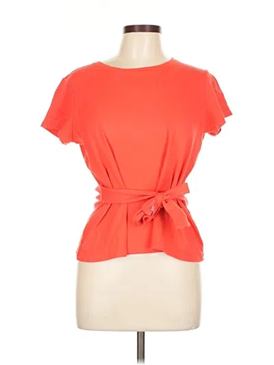 Pre-owned 1901 Short Sleeve Top Orange Keyhole Neckline Tops