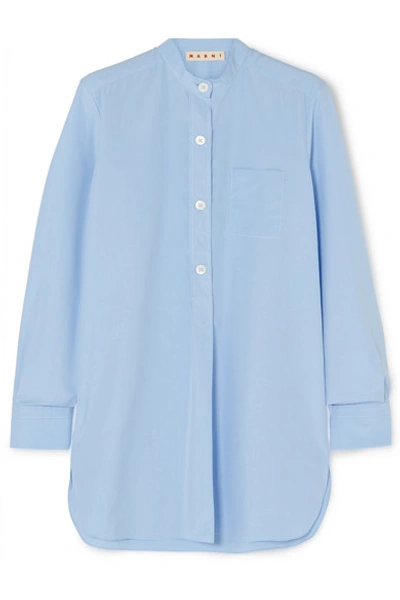 Marni Cotton-poplin Shirt In Light Blue