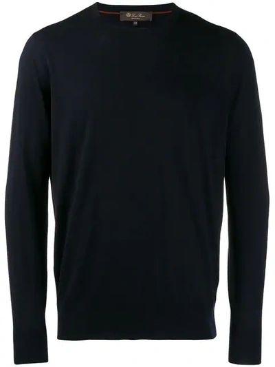 Loro Piana Silverstone Cashmere Jumper In Blue/navy