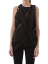 PRADA PRADA LAYERED DRAPED TOP