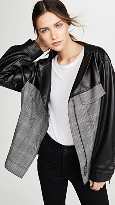 Adeam Oversized Ruched Jacket In Slate
