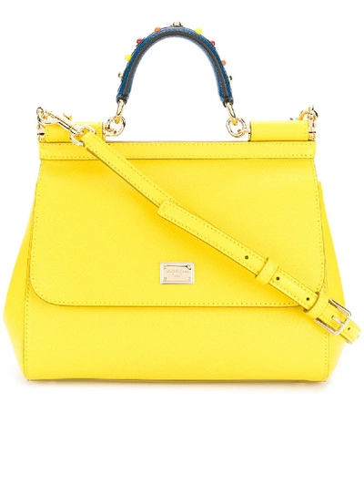 Dolce & Gabbana Sicily Shoulder Bag - Yellow