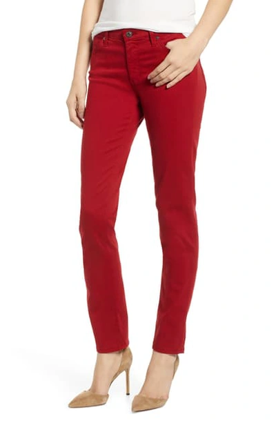 Ag 'the Prima' Cigarette Leg Skinny Jeans In Red Amaryllis
