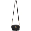 GUCCI GUCCI BLACK MINI GG MARMONT CAMERA BAG