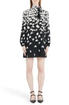 VALENTINO BUCANEVE TIE NECK SILK MINIDRESS,SB3VAD574PE