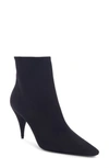 Saint Laurent Kiki Cone-heel Suede Ankle Boots In Black Suede