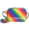 BALENCIAGA LGBTQIA+ PRIDE RAINBOW LEATHER CROSSBODY CAMERA CASE,55817105R3R