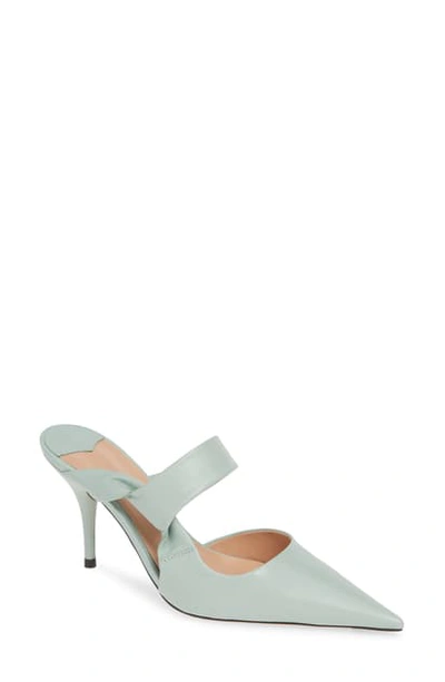 Tony Bianco Hank Strappy Mule In Mint Sheep Nappa Leather
