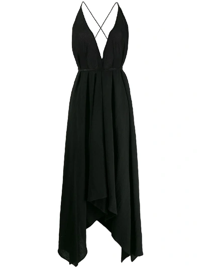 Caravana Asymmetric Long Dress - Black