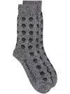 ALEXANDER MCQUEEN ALEXANDER MCQUEEN SHORT SKULL SOCKS - SILVER