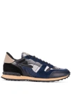 Valentino Garavani Valentino  Rockrunner Camouflage Sneakers - Blue