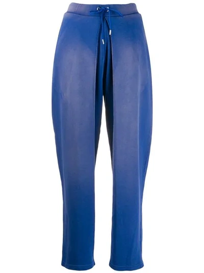 Aalto Faded Effect Track Trousers In Blue