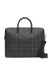 BURBERRY LARGE LONDON CHECK AND LEATHER BRIEFCASE