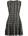 OSCAR DE LA RENTA Sequin Stripes Tweed Cocktail Dress