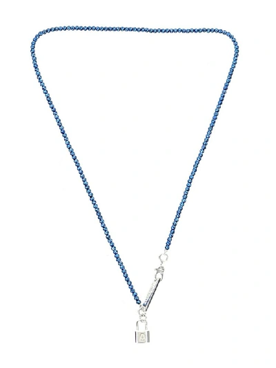 Ambush Padlock Charm Necklace In Blue