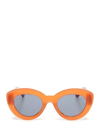 Loewe Butterfly Cat-eye Acetate Sunglasses In Brick,fume