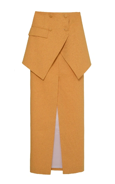 Aleksandre Akhalkatsishvili Double Layer Cotton Skirt In Orange