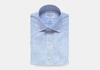 LEDBURY MEN'S NAVY BLUE FAIRLAKE CHECK DRESS SHIRT COTTON,1W19I5-022-699-175-36