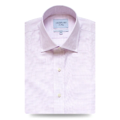 Ledbury Men's Lavender Almont Oxford Dress Shirt Lavender Purple Classic Cotton