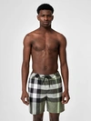 BURBERRY Check Drawcord Swim Shorts