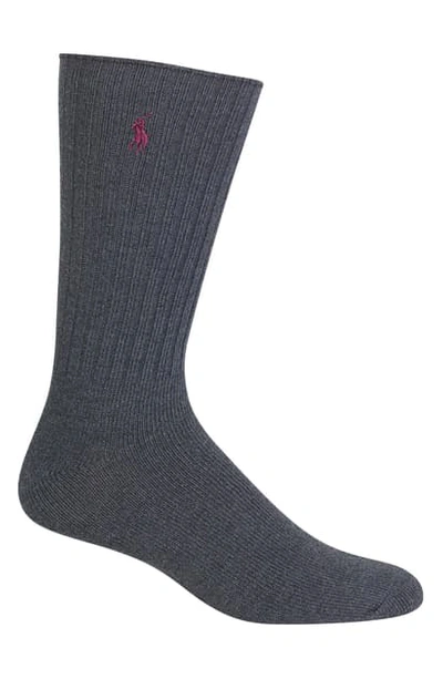 Polo Ralph Lauren Crew Socks In Charcoal Heather