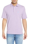Johnnie-o Original Heathered Regular Fit Polo Shirt In Aster