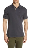 Barbour Regular Fit Tartan Pique Polo In Navy