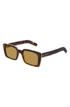 Gucci 52mm Rectangle Sunglasses - Shny Bi Cl Red Hav/wht Horn
