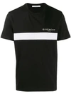 GIVENCHY GIVENCHY FRONT STRIPE PRINT T-SHIRT - 黑色