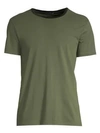 Atm Anthony Thomas Melillo Men's Contrast-collar Cotton Tee In Army