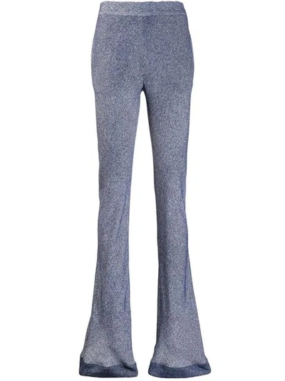 Chloé Patterned Flared Trousers - 蓝色 In Blue