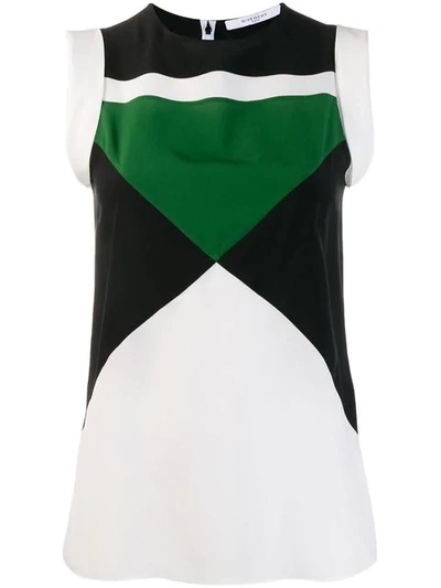 Givenchy Geometric Panelled Sleeveless Top - 白色 In White