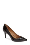 Calvin Klein Kamara Nappa Smooth Leather Pump In Black Patent