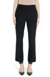 Valentino Mid-rise Wool And Silk Pants In Black
