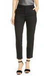 Alice And Olivia Stacey Slim Stretch Cotton Blend Trousers In Black