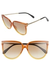 GIVENCHY 58MM GRADIENT CAT EYE SUNGLASSES,GV7131GS