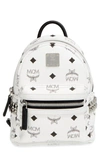 Mcm 'x-mini Stark Side Stud' Convertible Backpack In White