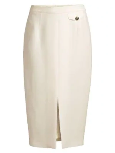 Escada Randuxina Front Slit Pencil Skirt In Natural