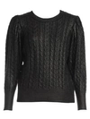 MSGM Metallic Coated Wool-Blend Cable Knit Sweater
