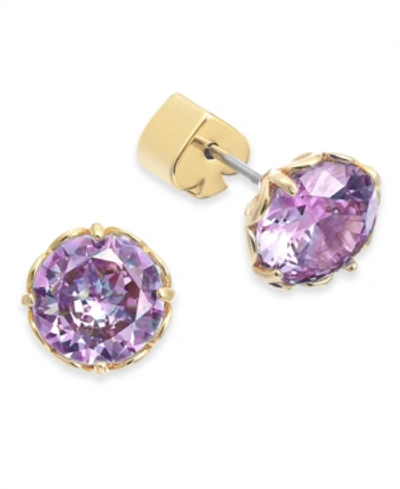 Kate Spade Crystal Stud Earrings In Lilac