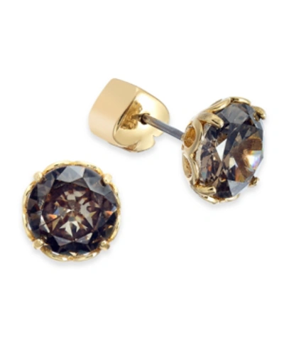 Kate Spade Crystal Stud Earrings In Black Diamond