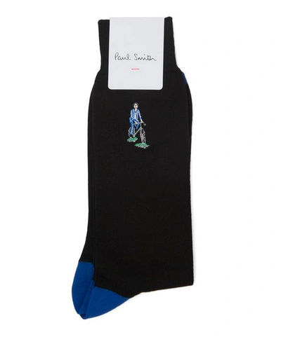 Paul Smith London Park Skateboarder Socks In Black