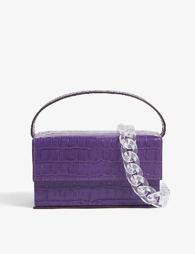 L'afshar Ida Croc-embossed Small Leather Top Handle Bag