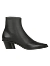 VIA SPIGA Odette Point-Toe Leather Ankle Boots