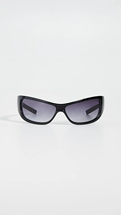 Le Specs The Monster Sunglasses In Black/smoke Grad