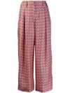 ETRO ETRO DIAMOND PATTERN CROPPED TROUSERS - 粉色