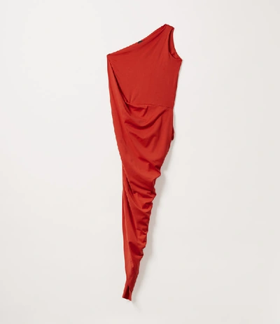 Vivienne Westwood One Shoulder Vian Dress In Red