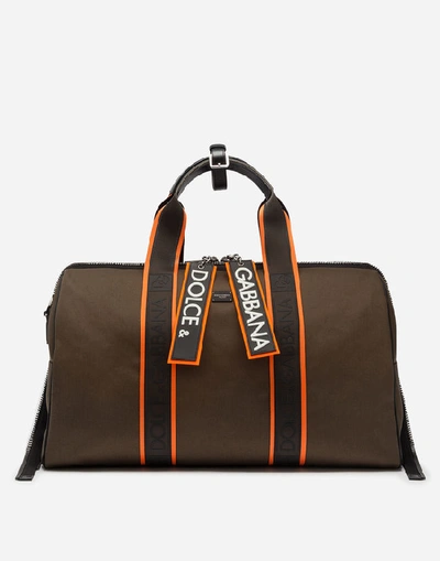 Dolce & Gabbana Travel Bag In Canvas In Multi-colored