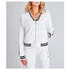 CHAMPION CHAMPION WOMEN'S LIFE WARM-UP TERRY TRACK JACKET IN WHITE SIZE X-LARGE,5578512